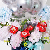 Blue Velvet Balloon Artificial