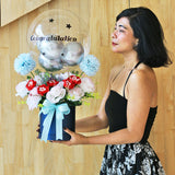 Blue Velvet Balloon Artificial