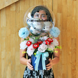 Blue Velvet Balloon Artificial