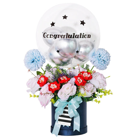 Blue Velvet Balloon Artificial