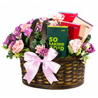 Blumerose in Basket