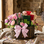 Blumerose in Basket