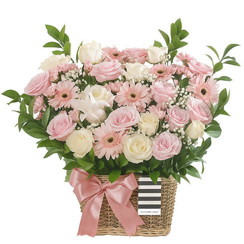 Blushy Rose in Basket