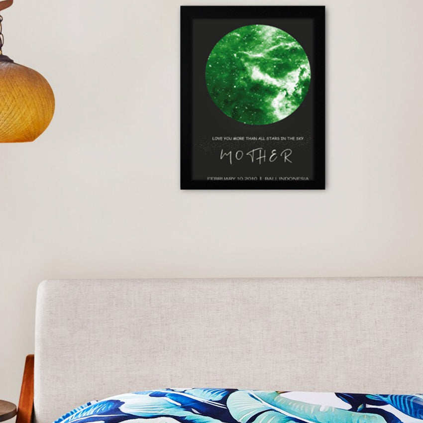 Custom Love Message Frameless Photo Green