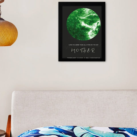 Custom Love Message Frameless Photo Green