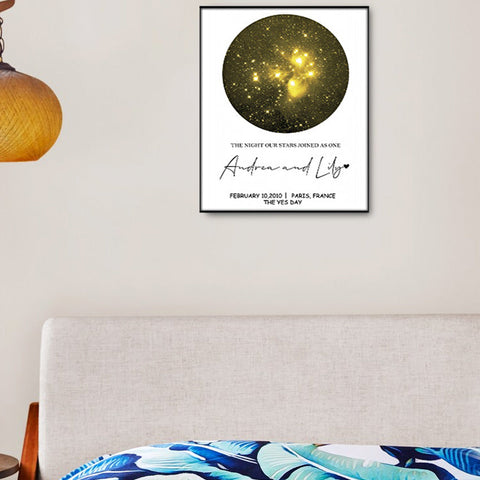 Custom Love Message Frameless Photo Gold