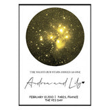 Custom Love Message Frameless Photo Gold