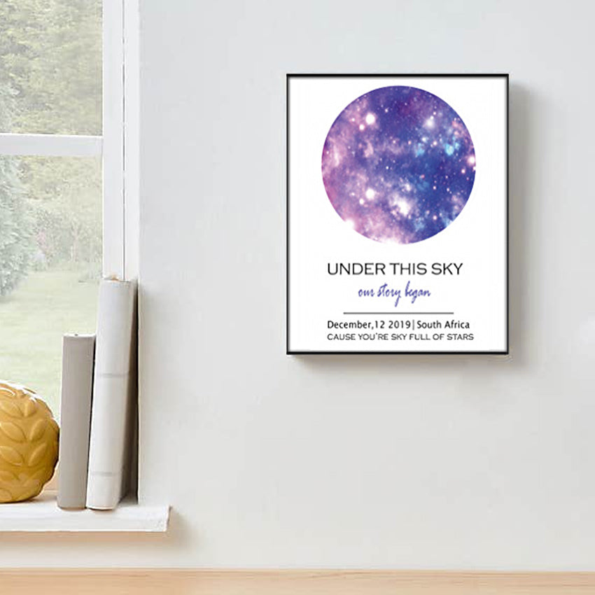 Custom Love Message Frameless Photo Purple
