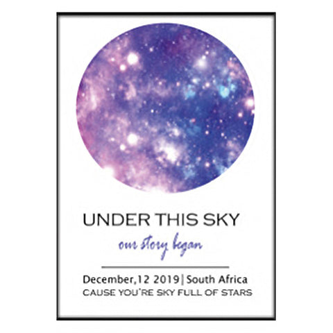 Custom Love Message Frameless Photo Purple