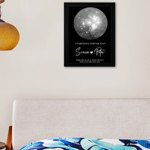 Custom Love Message Frameless Photo Silver