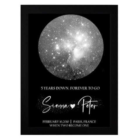 Custom Love Message Frameless Photo Silver