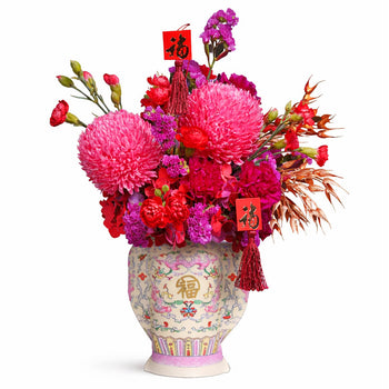 Fire Fortune Bloom in Vase
