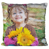 Custom Gold Sequins Square Pillow