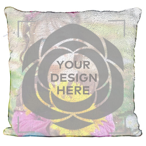 Custom Gold Sequins Square Pillow