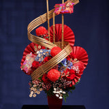 Golden Bamboo Swirl in Vase