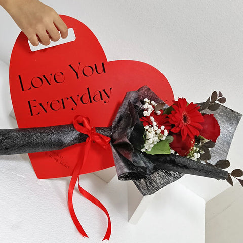 Hold My Heart Hand Bouquet - Red