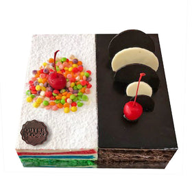 Two Season 2 in 1 Chocolate Ultimate & Rainbow Cake