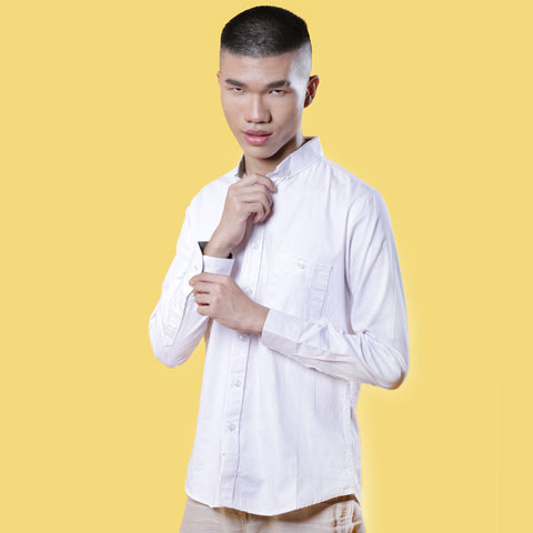 Menssentials Embroidered White Shirt