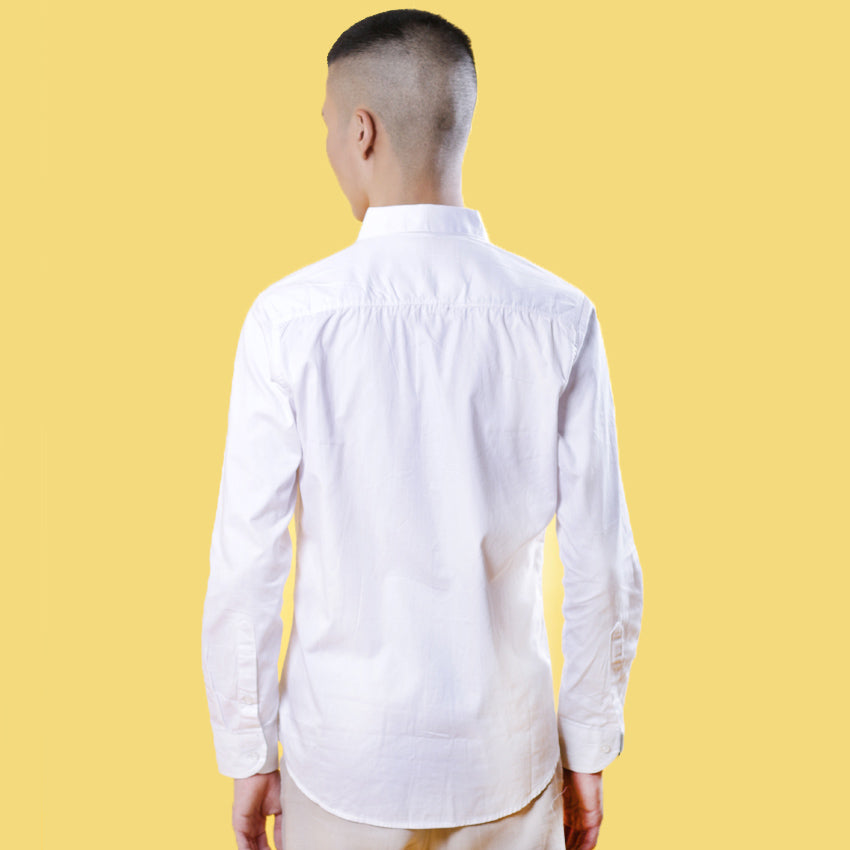 Menssentials Embroidered White Shirt