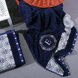 Single Set Sunny Bloom Navy Towel