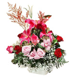 Blush Rose, Lillies in Vase