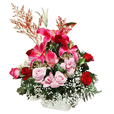 Blush Rose, Lillies in Vase