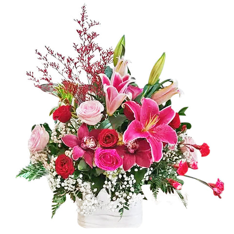 Blush Rose, Lillies in Vase