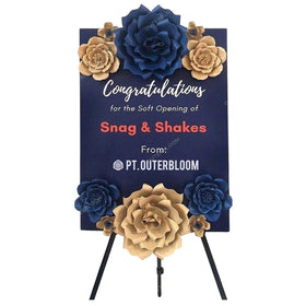 Blue Pantheon Paper Flower Board