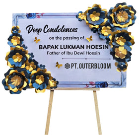 Goldy Blue Paper Flower Board