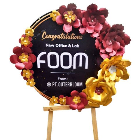 Onyx Moon Paper Flower Board