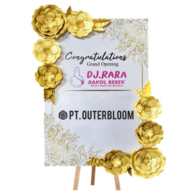 Golden Charm Paper Flower Board