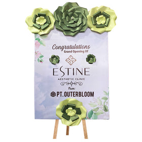 Green Pea Paper Flower Board