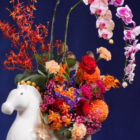 Orchid Horse in Vase