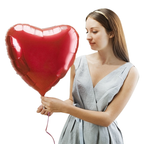 Medium Heart Foil Balloon - Red