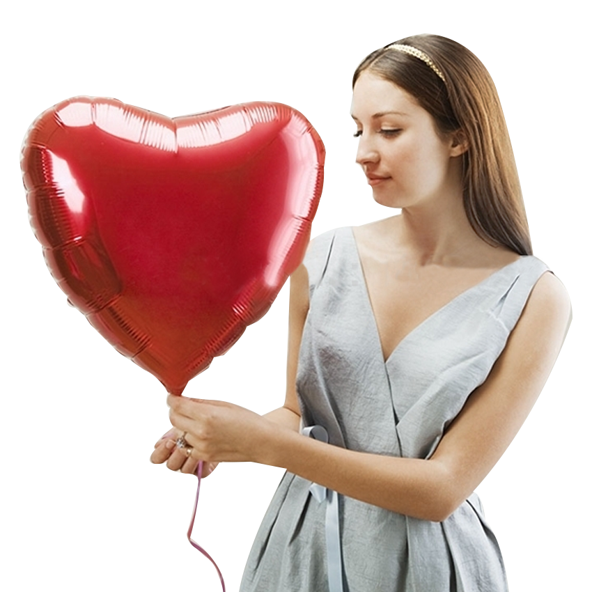 Medium Heart Foil Balloon - Red