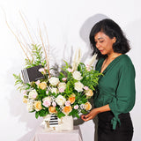 Peachy Green in Vase