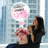 Pink Butterfly Balloon Bloom Box