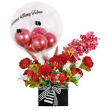 Red Blossom Balloon Artificial