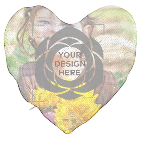 Custom Sequins Heart Pillow