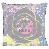 Custom Red Sequins Square Pillow