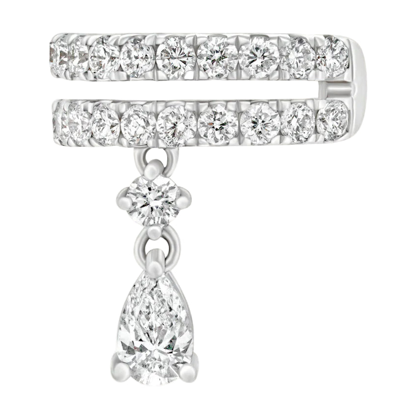 Sol et Terre Ear Cuff with Drop Pear