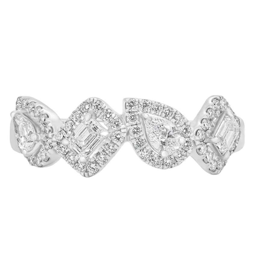Sol et Terre Mix Cut With Halo Ring