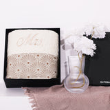 Single Set Sunny Bloom White Towel