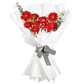 [Valentine] Symphony of Red Gerbera Bouquet