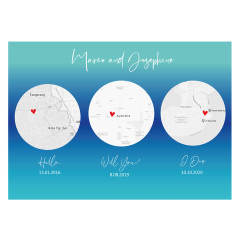 Frameless Love Journey Custom Circle