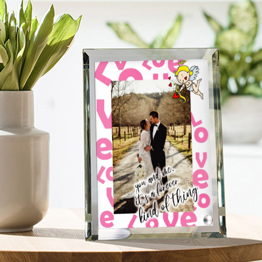 Custom Crystal Photo Frame Ever Fallen In Love
