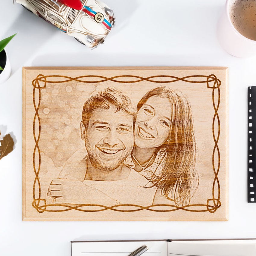 Custom Photo Wood Engraved