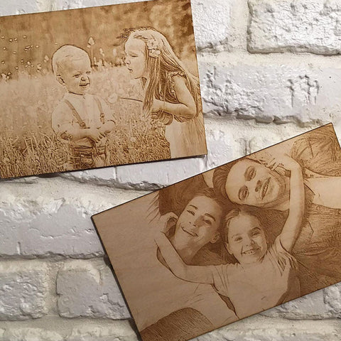 Custom Photo Wood Engraved