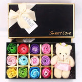 Rose Bear Soap Gift Box - 12 Pcs
