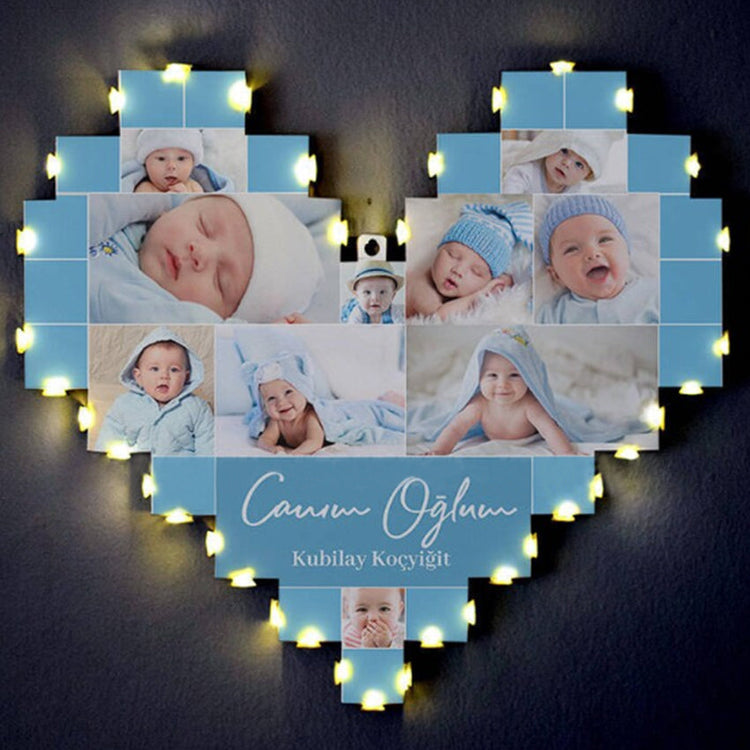 Custom Baby Photo Collage Love Lights